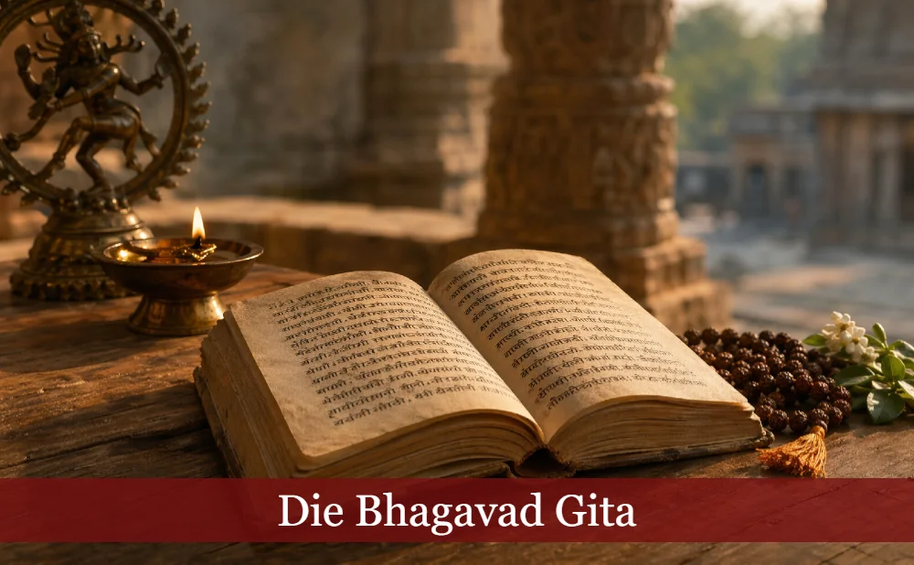 Seiten aus einer illustrierten Ausgabe der Bhagavad Gita