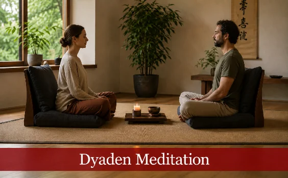 Mann und Frau bei einer Dyaden-Meditation