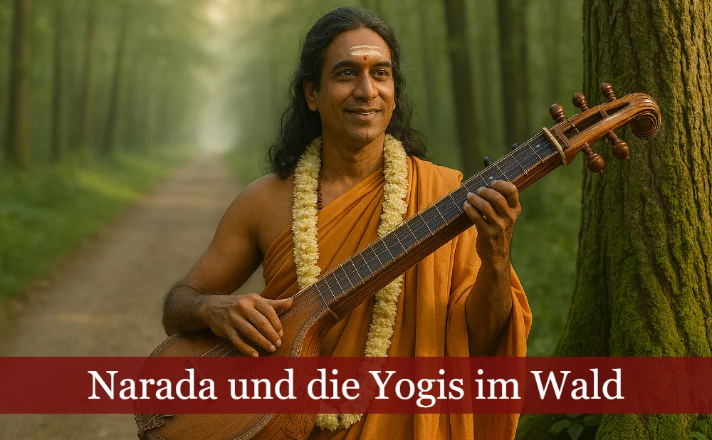 Narada im Wald. Text: Narada und die Yogis im Wald