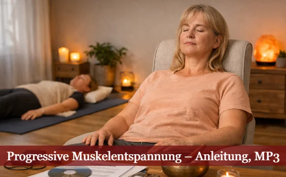 Frau bei der progressiven Muskelentspannung