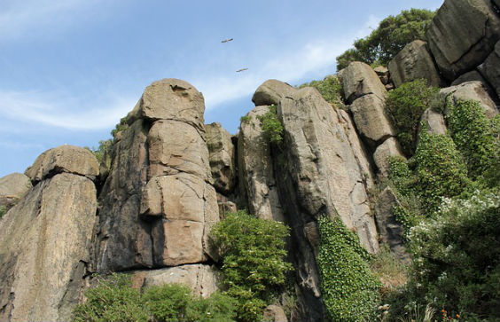 Felswand in den Bergen