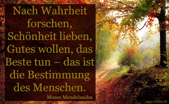 Zitat Mendelssohn: Die Bestimmung des Menschen