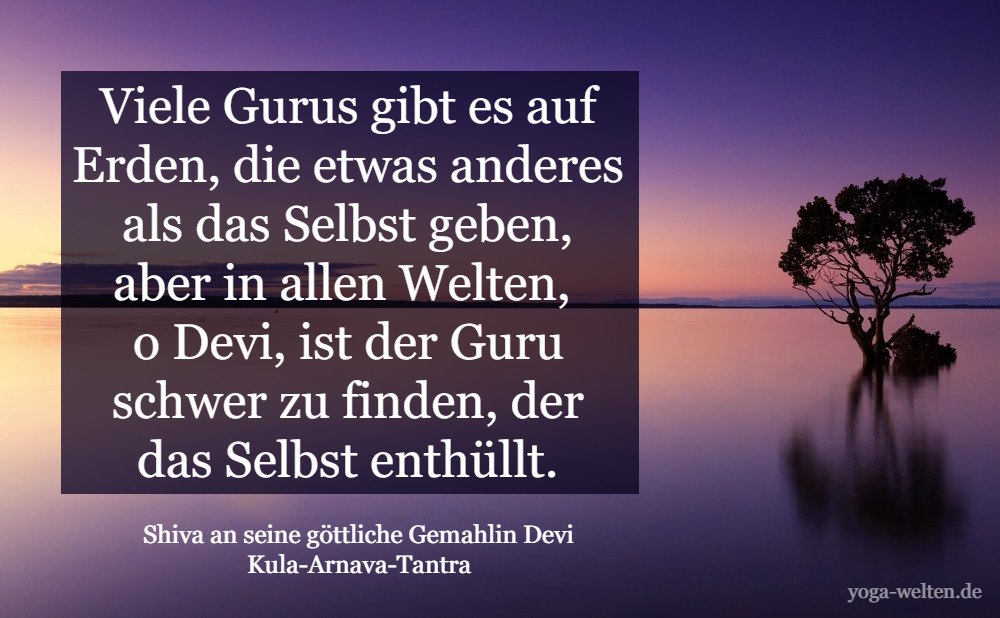 Zitat Shiva an Devi: der richtige Guru
