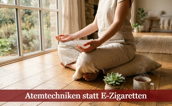 Frau sitzt im Meditationssitz vor einem Fenster