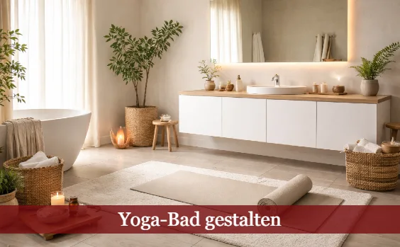 Badezimmer mit Yoga-Atmosphäre